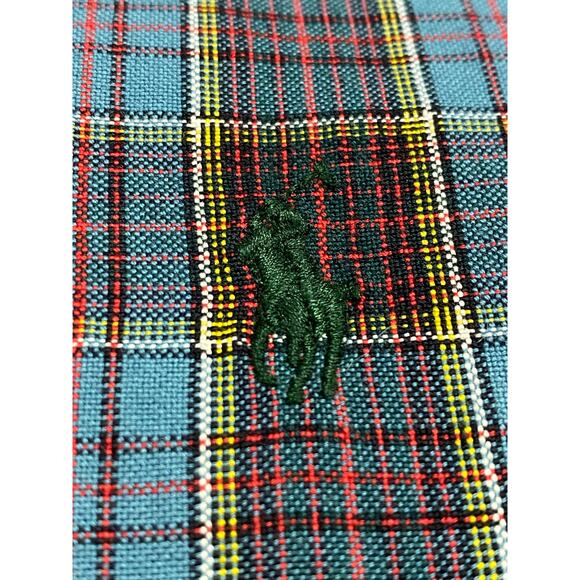 Ralph Lauren Button Down Shirt Men’s Size 2XL Long Sleeve Plaid Blue Classic Fit - Picture 7 of 9